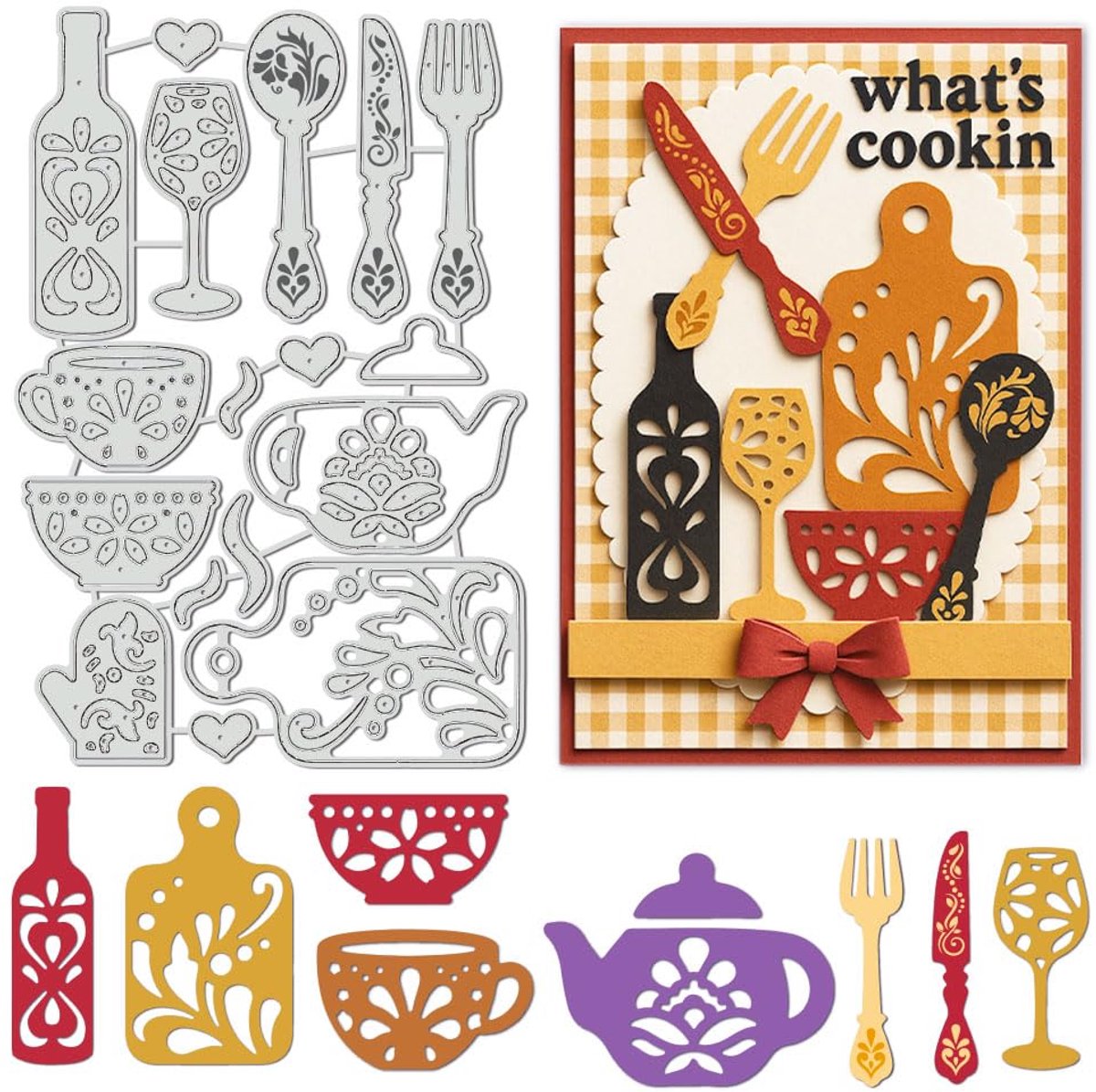 Stansen en Embossing Matrijzen - 17 Stuks - Koolstofstaal Snijdies voor Creatieve Projecten