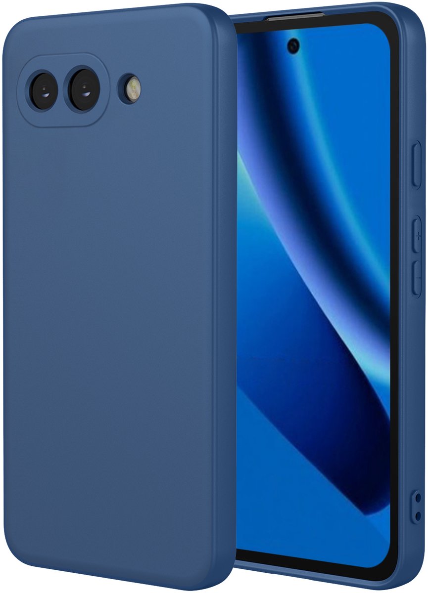MobyDefend Hoesje - Geschikt voor Google Pixel 10a - Matte Siliconen Backcover - Blauw