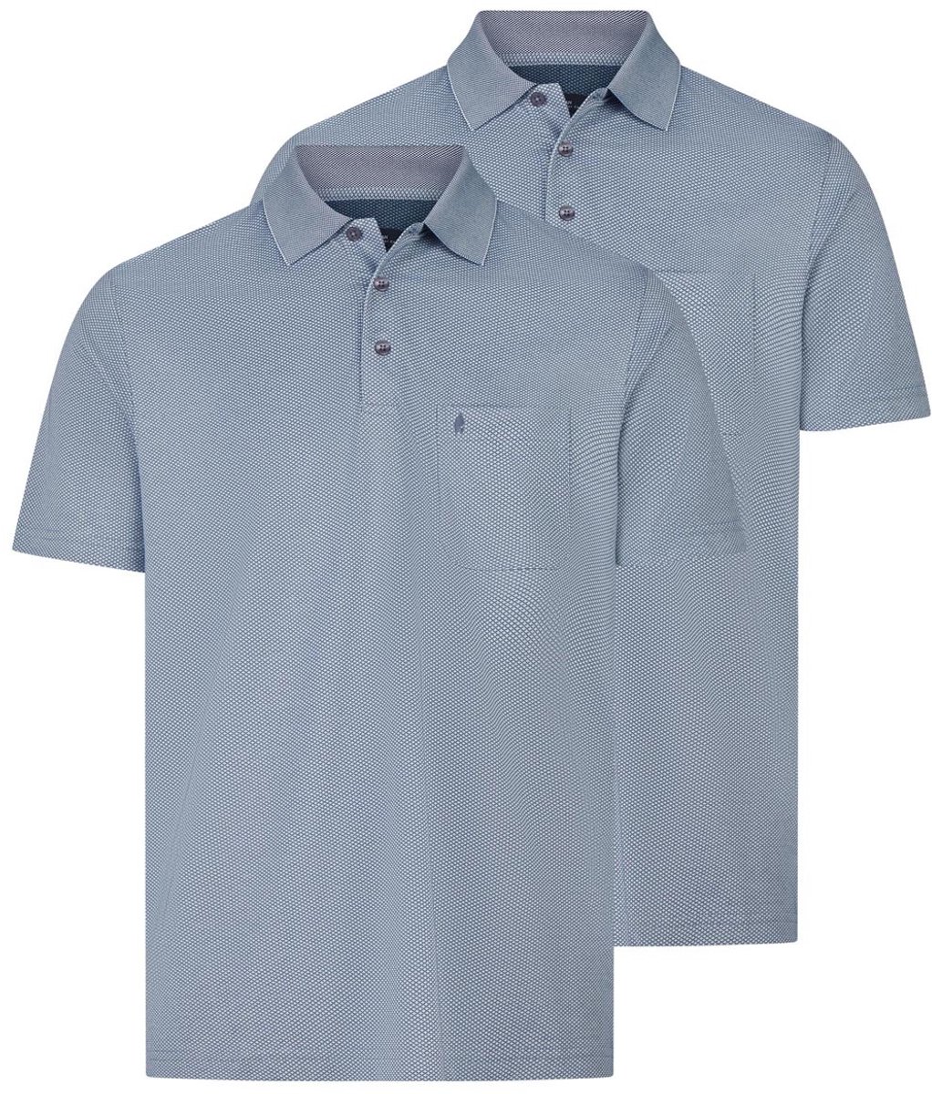 RAGMAN Heren poloshirt 2 pack Basic