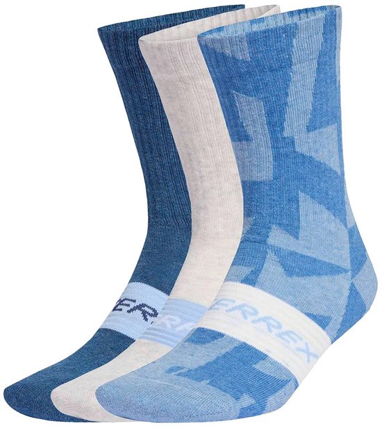 Adidas Terrex Multi Crewsokken 3 Eenheden Wit,Blauw EU 37-39 Man,Vrouw