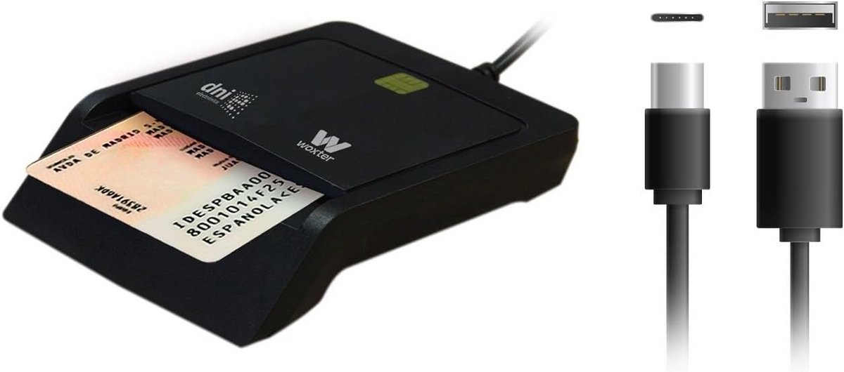 Smartcardlezer voor Elektronische Identiteitskaart (DNI) met USB-C