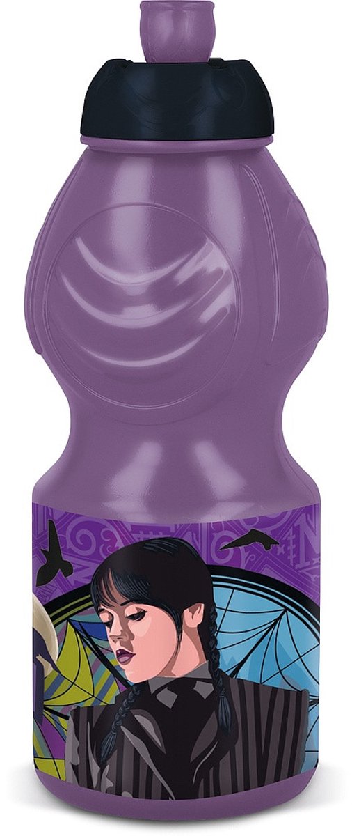 Woensdag Nevermore Academy fles, sportfles 400 ml