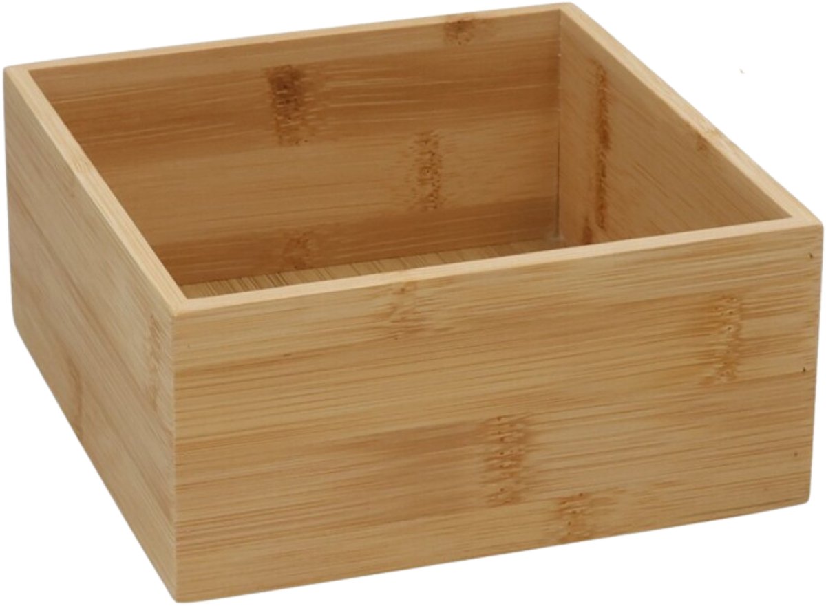 Gerimport Lade bakjes organiseer set - 8x delig - bamboe hout - opbergsysteem - 65 x 54 cm - opbergen - sorteren - lade verdelers