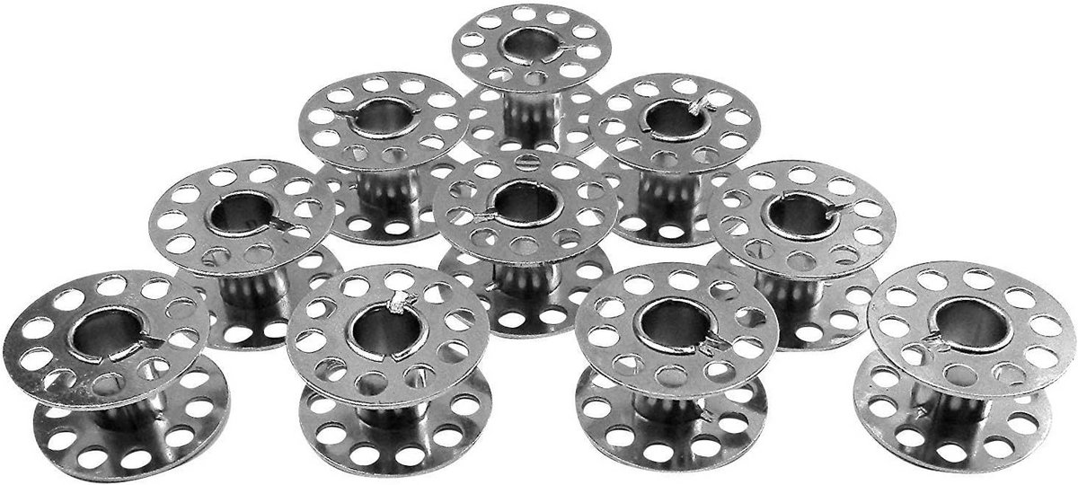 10 Metalen Spoelen voor Naaimachine CB Systeem Geschikt voor Diverse Modellen