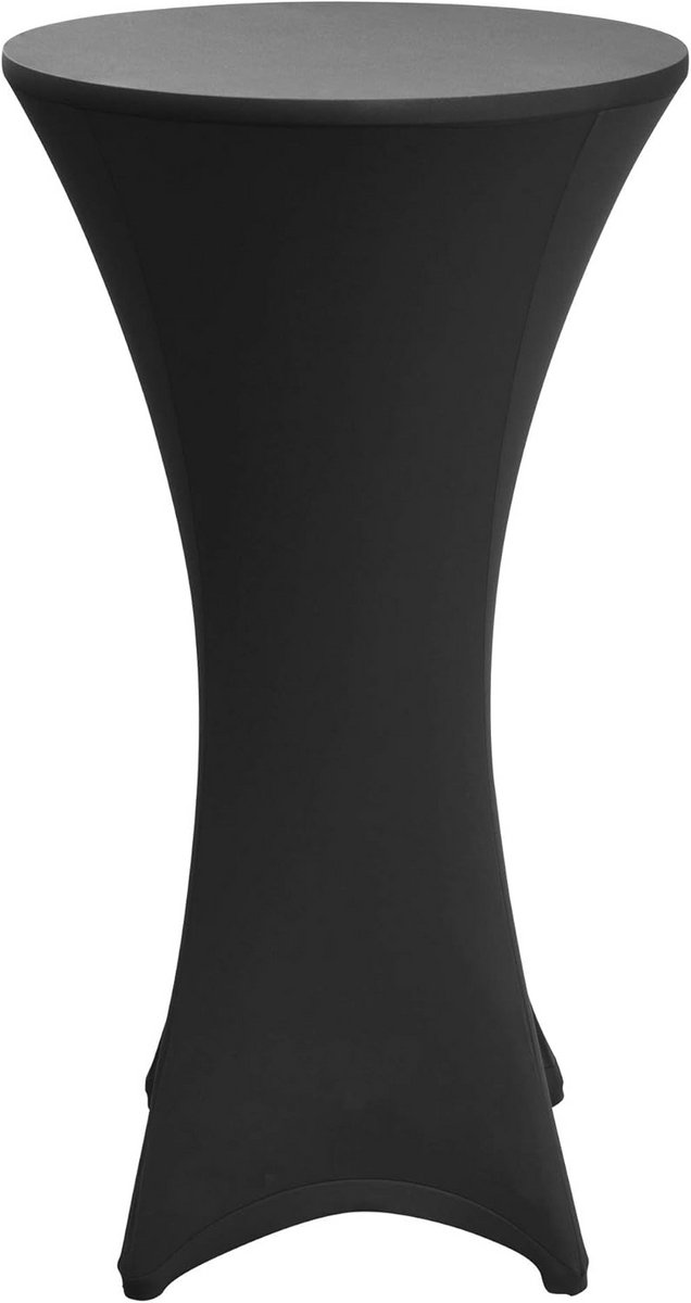 Stretch Tafelhoes Zwart voor Ronde Bistrotafel Diameter 60-65 cm - Wasbaar en Antislip