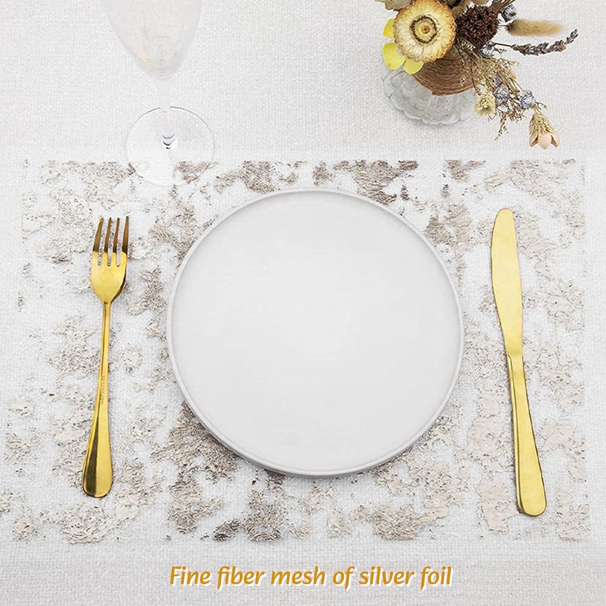 Tafelloper netstof bladgoud voor decoraties Kerstmis, verjaardagen, feesten.