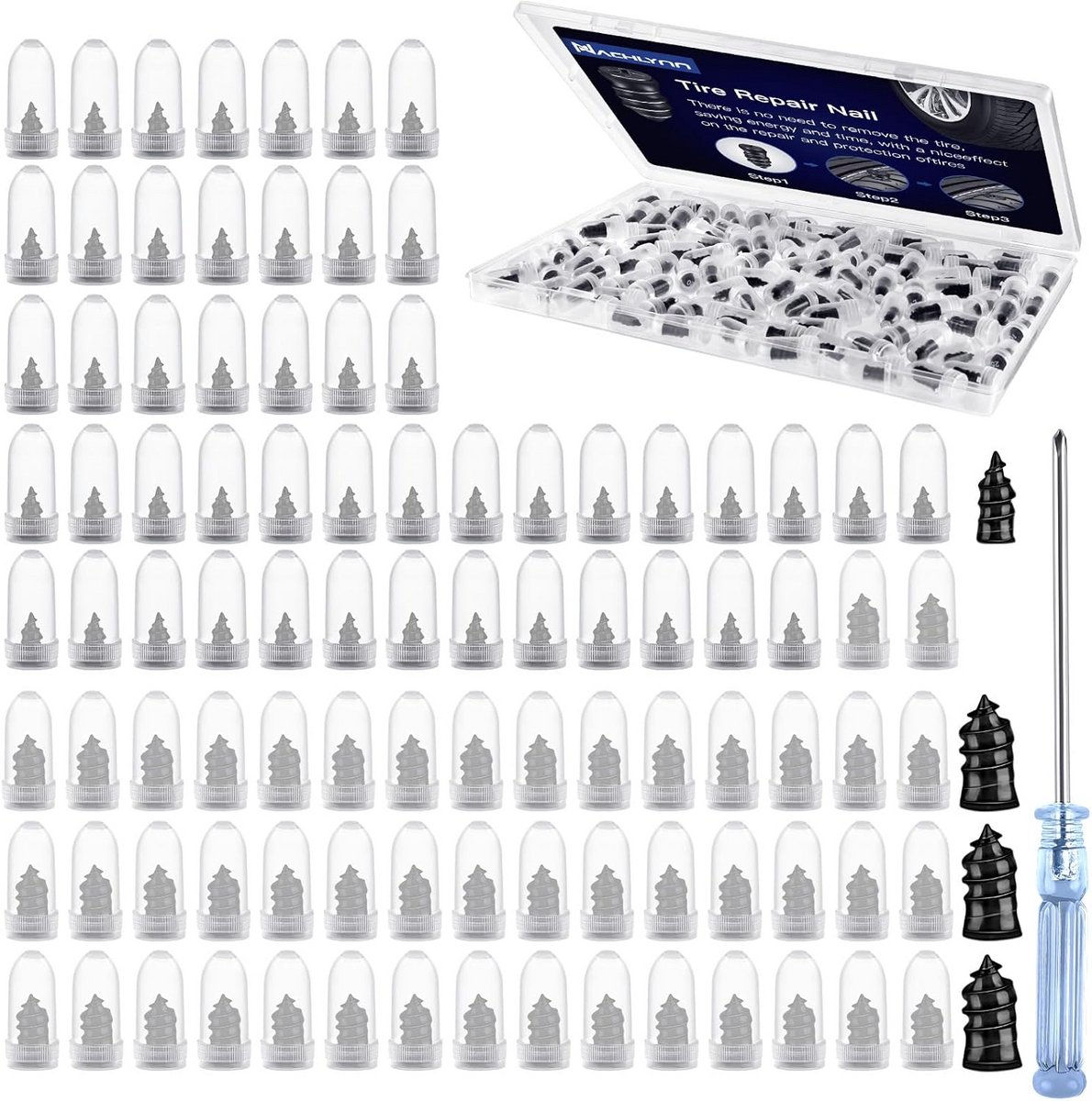 100 Stuks Universele Banden Reparatie Set Schroeven Zelfklevend voor Auto Motorfiets