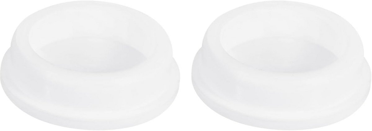 2x Rubberen Gatendoppen Wit voor Afsluiten Gaten 51-52 mm - Hittebestendige Siliconen Stoppen
