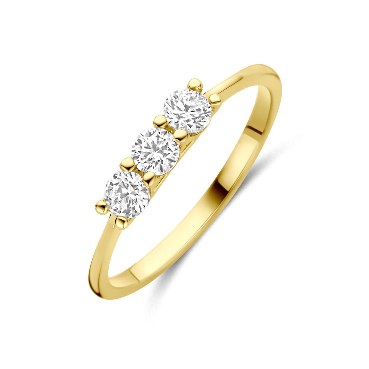 14K Geelgouden Ring met Zirkonia 4035029 – 3,5 mm