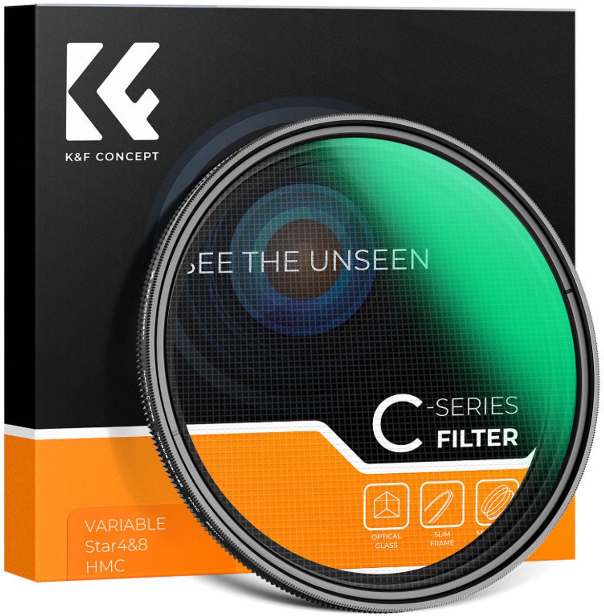 K&F Concept 82mm HMC variabel sterfilter 4-8 punten ster filter star sterrenfilter