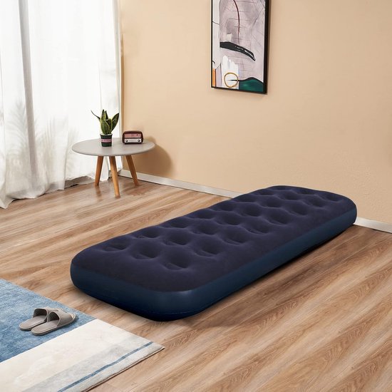 Comfortabel Eenpersoons Luchtbed met Ingebouwde Pomp voor Kamperen en Thuisgebruik van Comfortabel. — afbeelding 2
