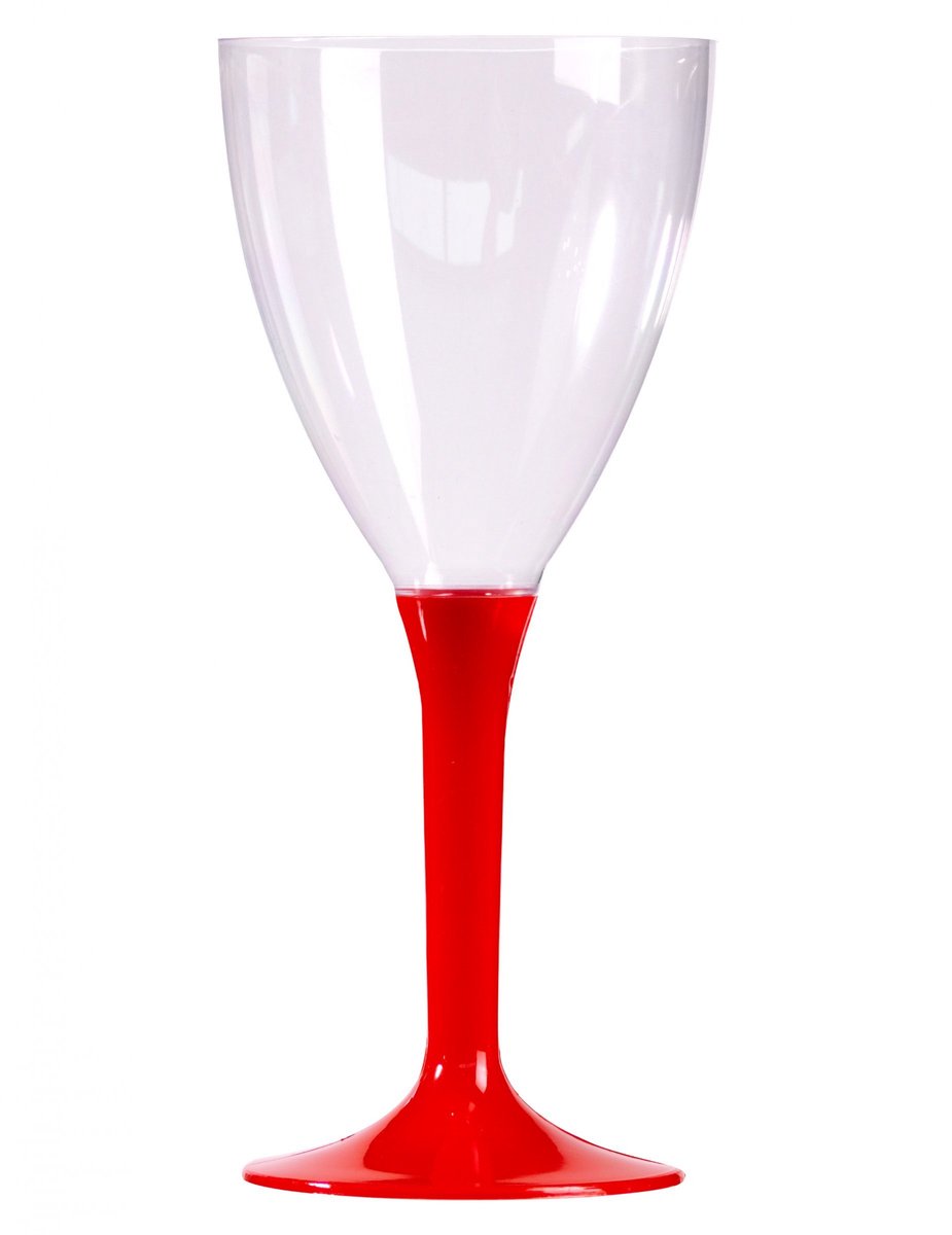 ISAP FRANCE - 10 rode wijnglazen 160 ml van kunststof