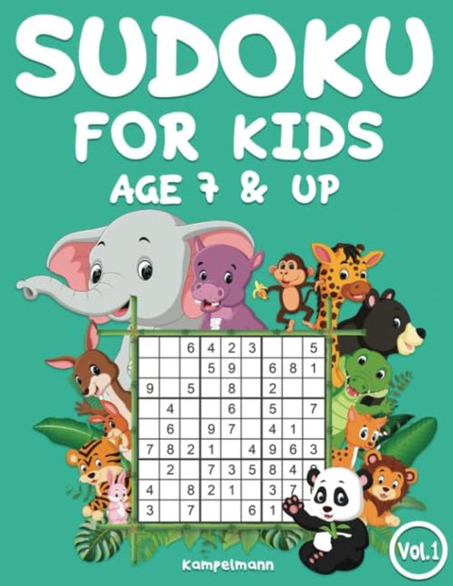 200 Sudoku Puzzels voor Kinderen vanaf 7 Jaar met Oplossingen - Groot Lettertype