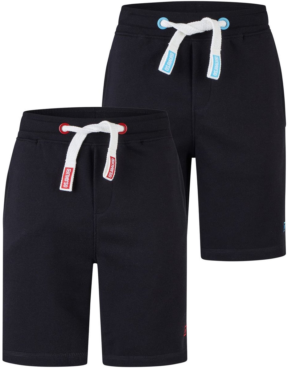 riverso Heren Short RIVBrian 2 Pack regular/straight Zwart XXL Volwassenen Sweatshorts / Zomershorts met Trekkoord