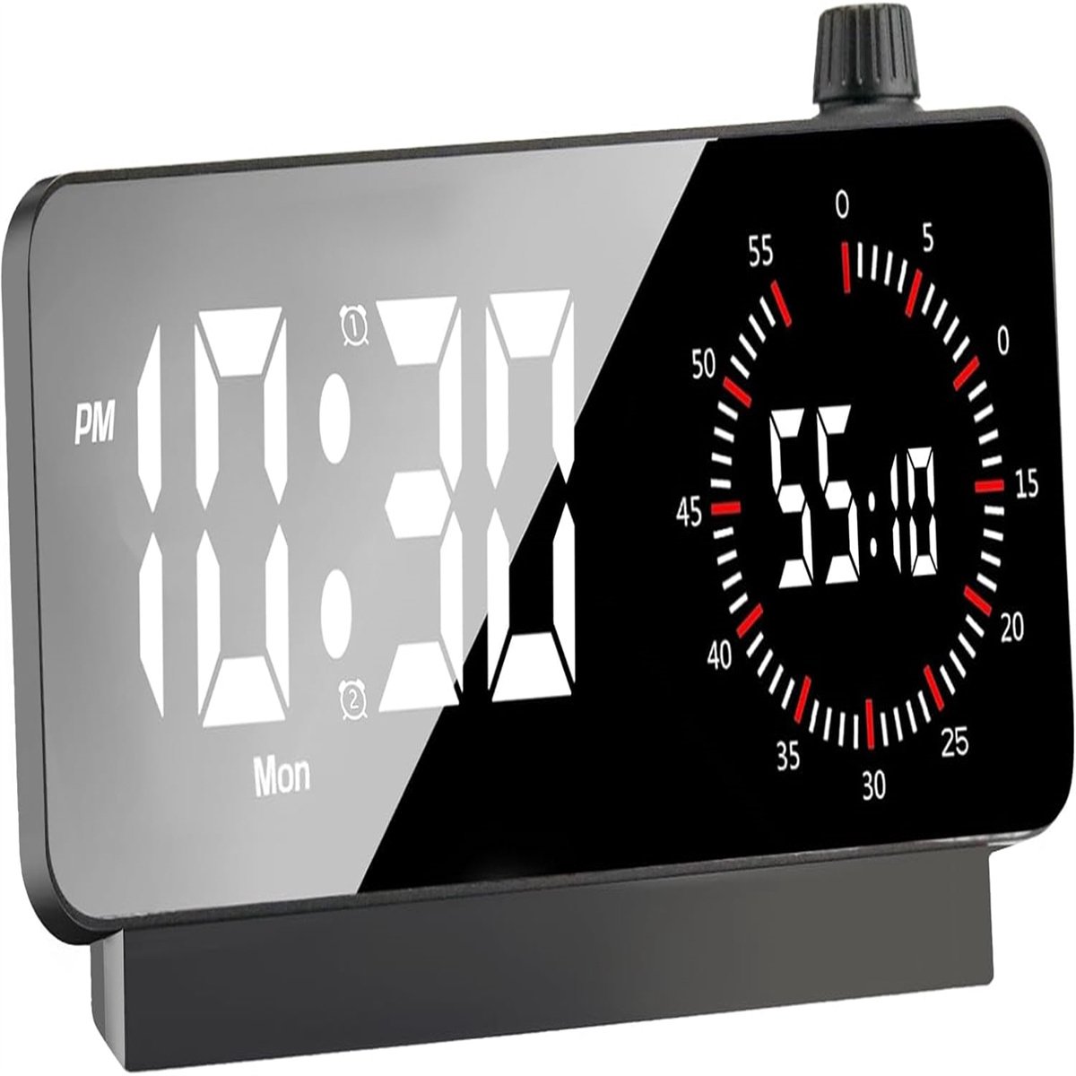 Ynkkvre -Digitale Wekker met Groot LED-Scherm – Oplaadbaar & Draadloos – Timer, Dubbel Alarm, Snooze & Instelbare Helderheid – Wekker voor Slaapkamer, Kantoor en Klaslokaal