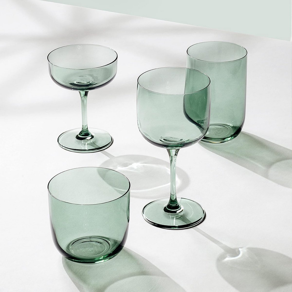 Set van 6 Gekleurde Longdrinkglazen Ice Blue 385 ml