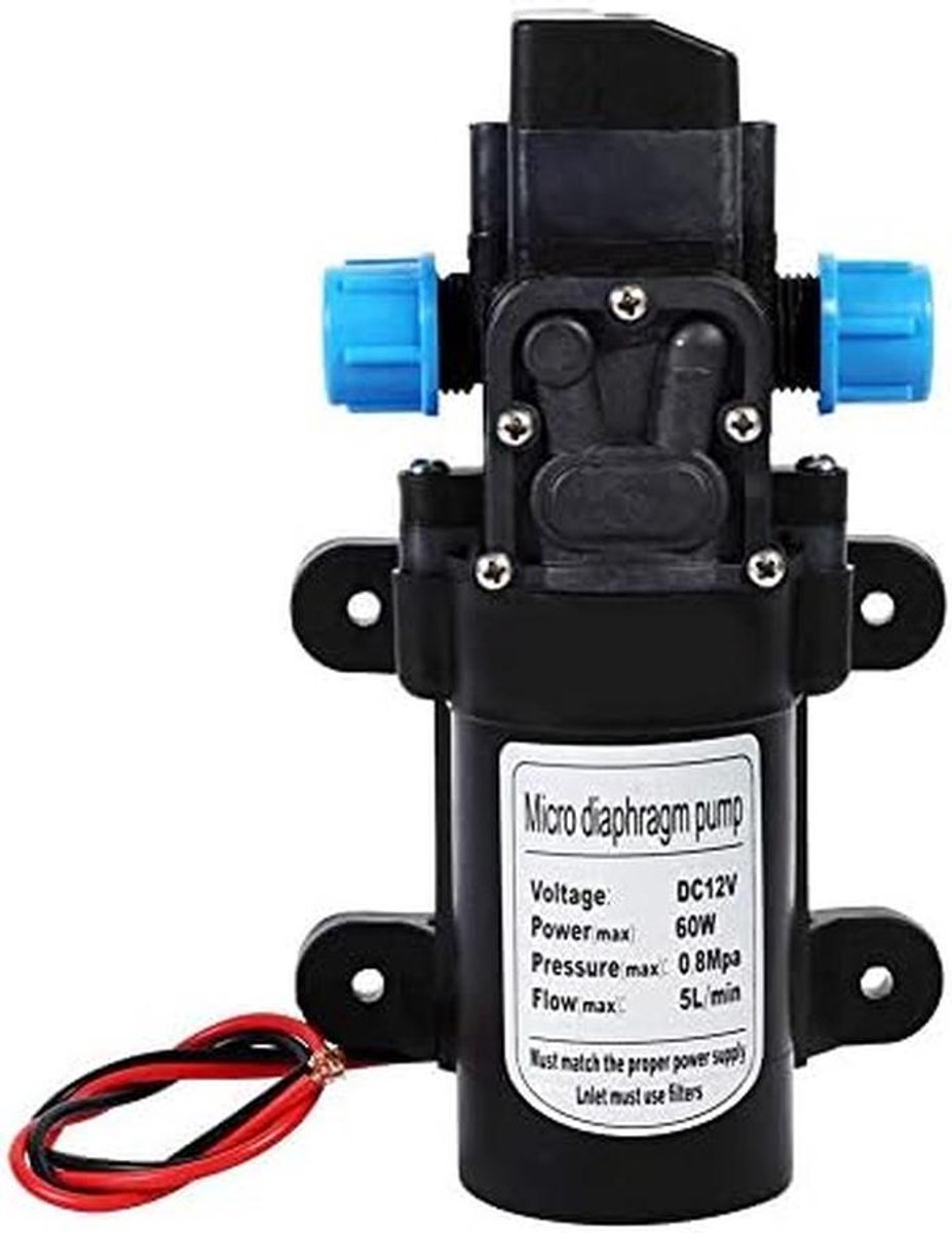 Zelfaanzuigende Waterpomp DC 12V Hoge Druk 116 PSI voor Caravan, Boot en Tuinsproeier