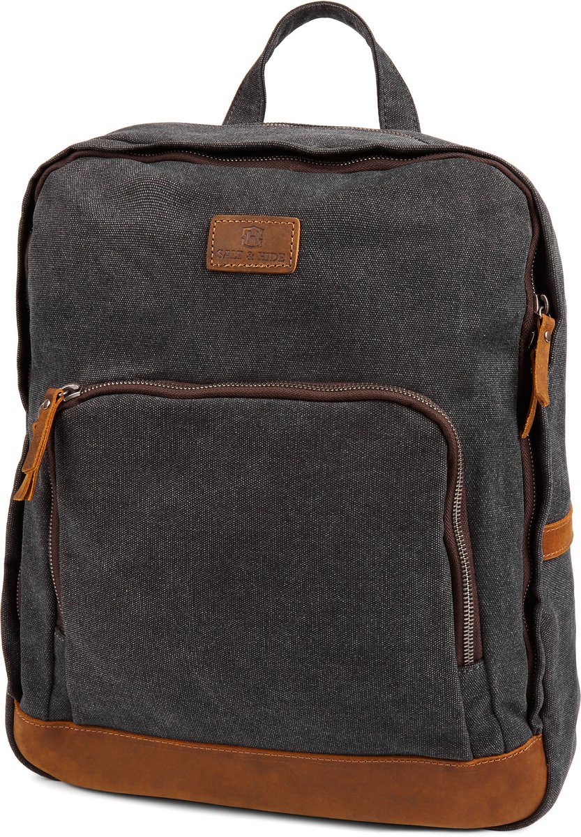 Salt & Hide - Heren - Grijs Canvas Rugzak