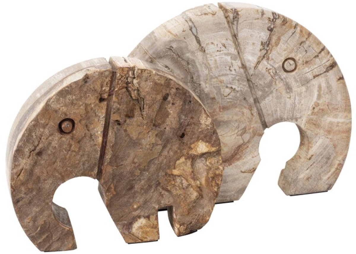 MUST Living Decoration Elephant large,±20x25x6 cm, petrified wood