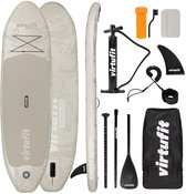 VirtuFit Ocean Opblaasbaar SUP Board 275 cm - Max. 150 kg - Complete Set - Inclusief Pomp, Peddel, Draagtas, Accessoires & GoPro-mount - Stand Up Paddle Board - Beige