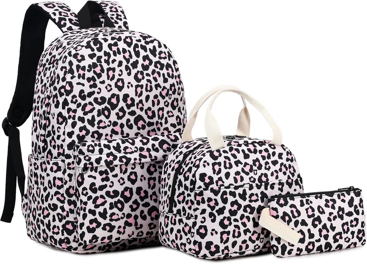Complete 3-in-1 Schooltas Set voor Tienermeisjes: Rugzak, Lunchbox en Etui