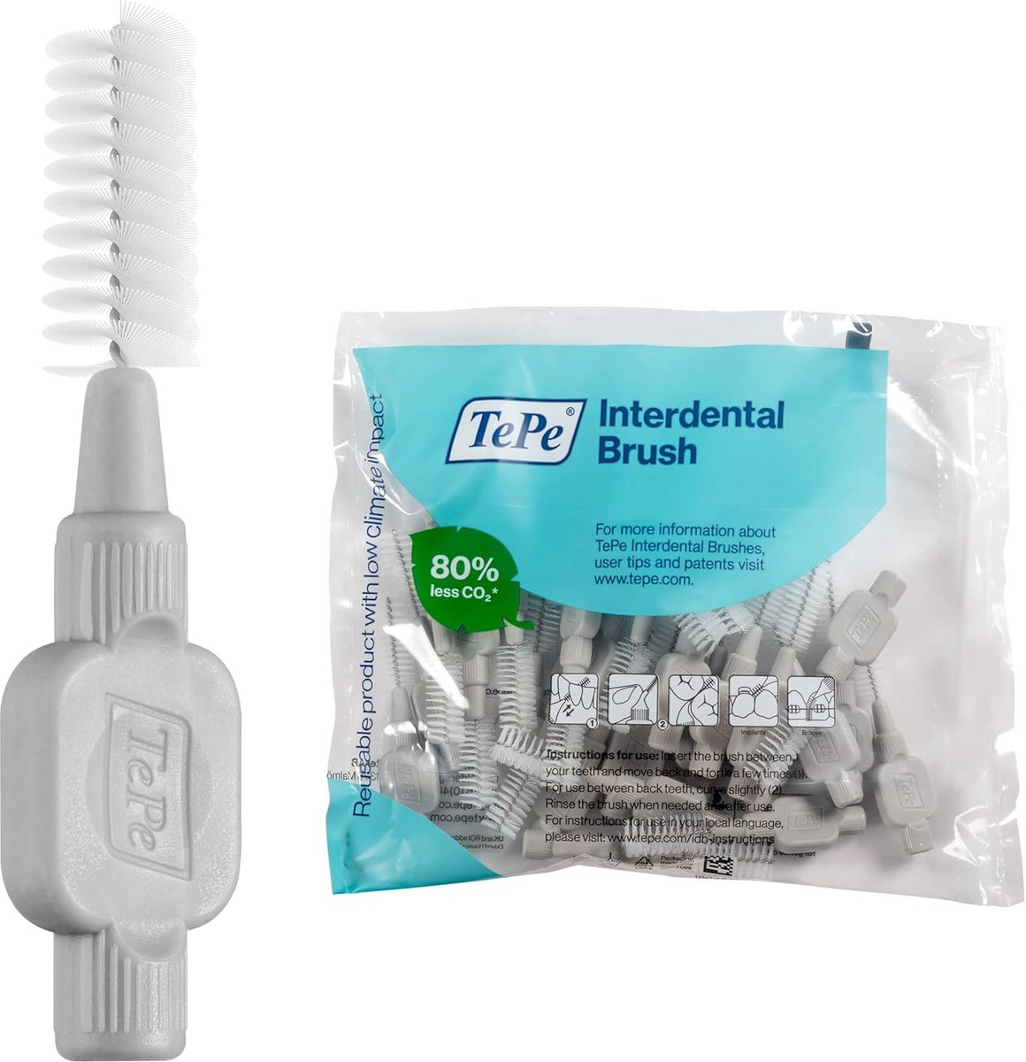 Interdentale Borstels Origineel 25 Stuks - 1.3 mm voor Tussen Tanden Reinigen
