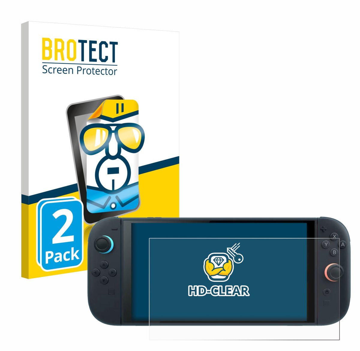 BROTECT - Screenprotector voor Nintendo Switch 2 - Folie Beschermfolie transparant 2 Stuks