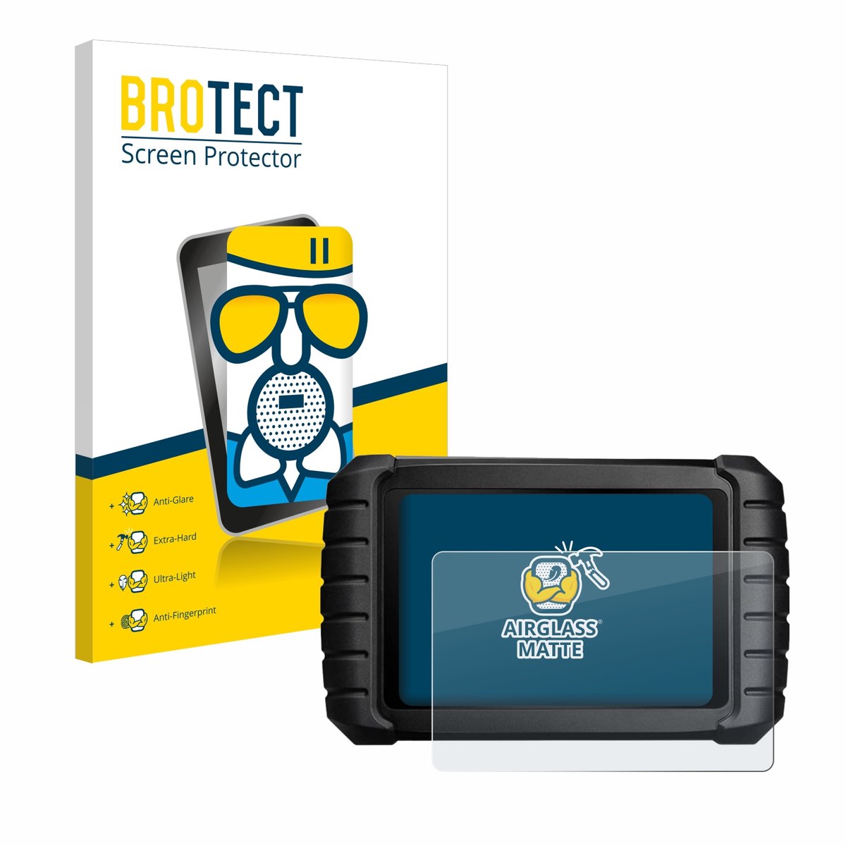 BROTECT - Screenprotector voor iCarsoft CR Max - Folie Beschermfolie Beschermglas matte