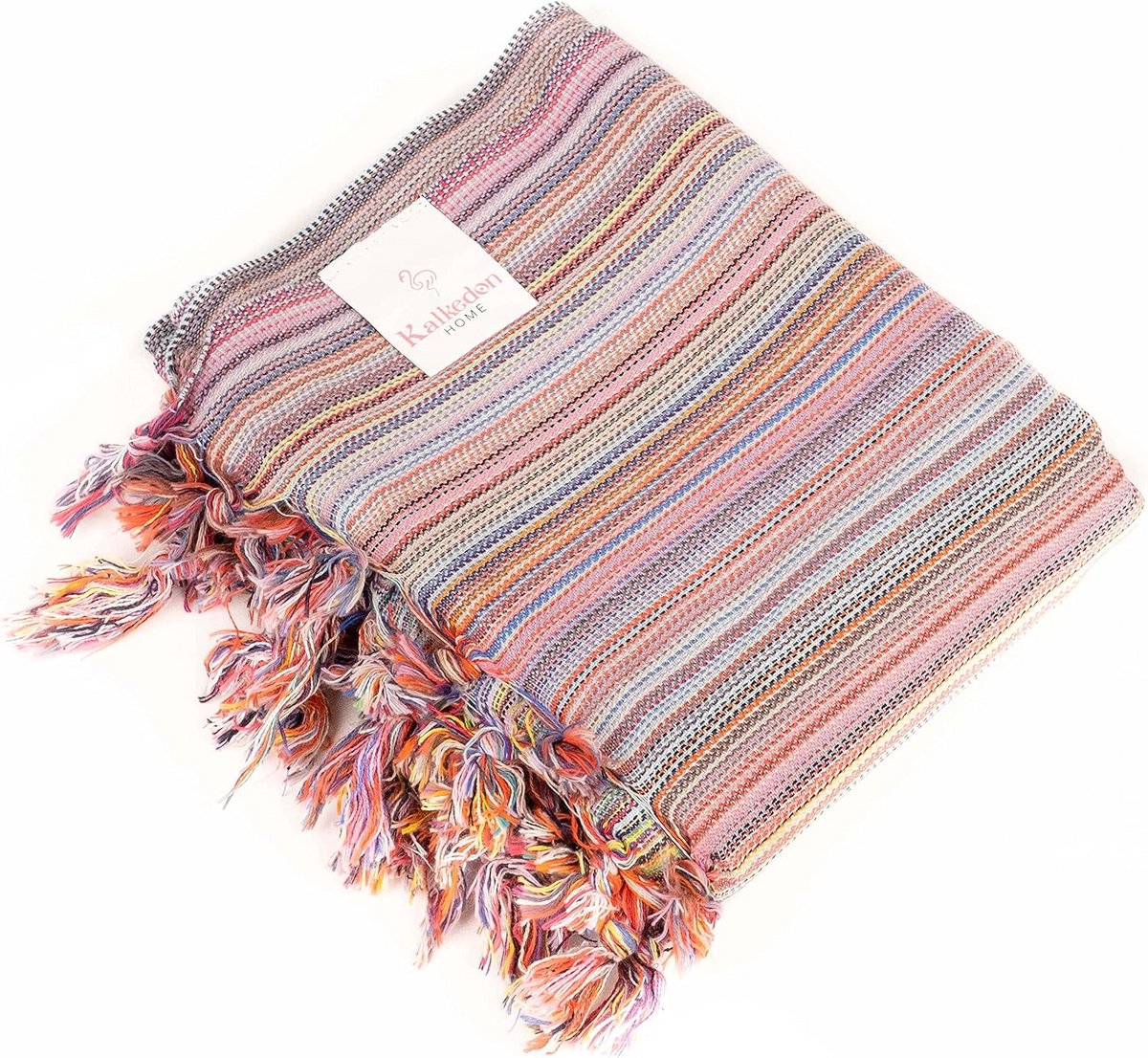 Luxe Strandlaken Turks Katoen Sarong Picknickkleed Pareo Yoga Deken Regenboog