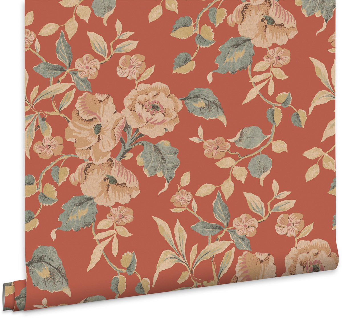 Laura Ashley Alyworth Trail Behang - Bloemen - 10mx52cm - Rood