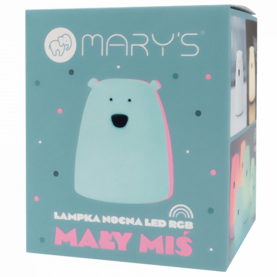 Mary's Siliconen LED-nachtlampje beer, batterijgevoede lamp voor kinderkamer, warm RGB-licht van Mary's — afbeelding 5