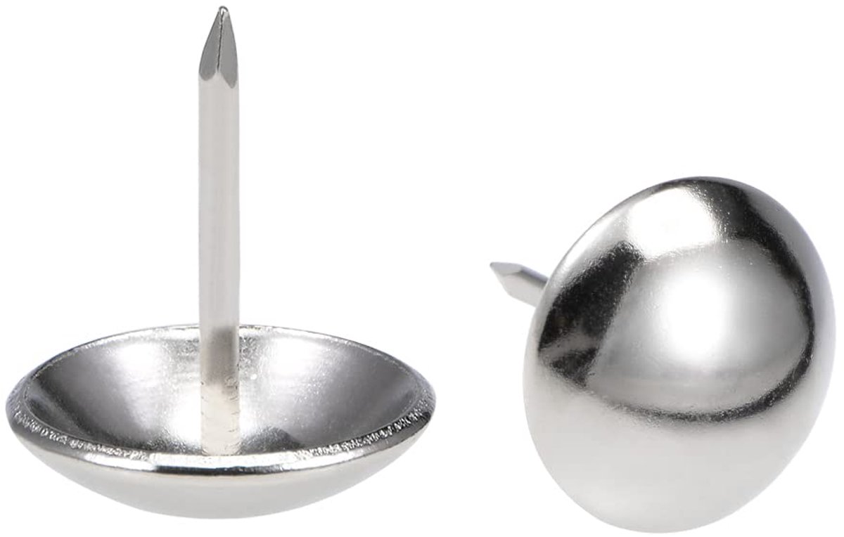 Gestoffeerde Nagels - Duim bladwijzers - Bevestigen Meubels - Roestvrij Staal - 20 Stuks - Zilverkleurig