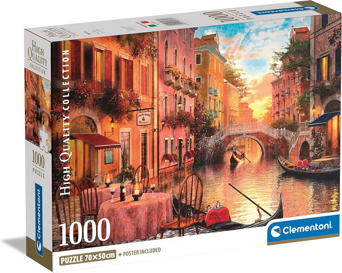 1000-Stukken Puzzel van Venetië - Made in Italy Kwaliteit