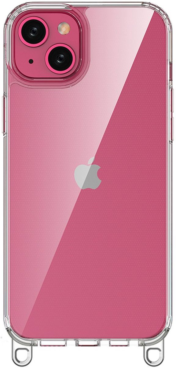 Mobigear Hoesje geschikt voor Apple iPhone 15 Plus Telefoonhoesje Hardcase | Mobigear Bungy Backcover | iPhone 15 Plus Case | Back Cover - Zilver