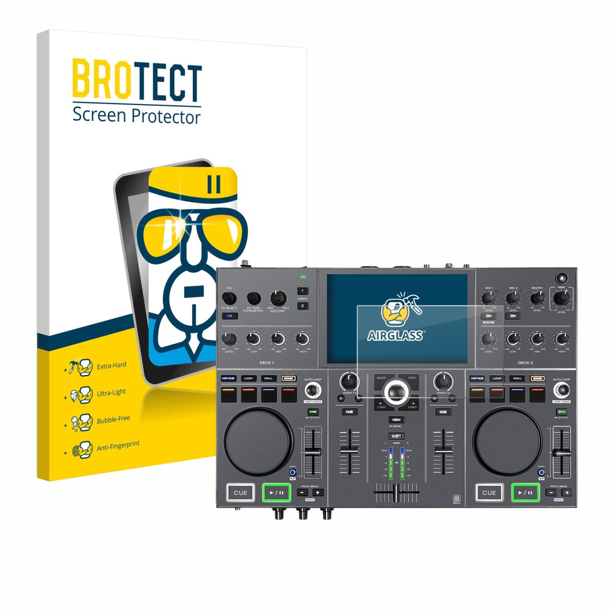 Screenprotector voor Denon DJ Prime Go+ Beschermglas transparant