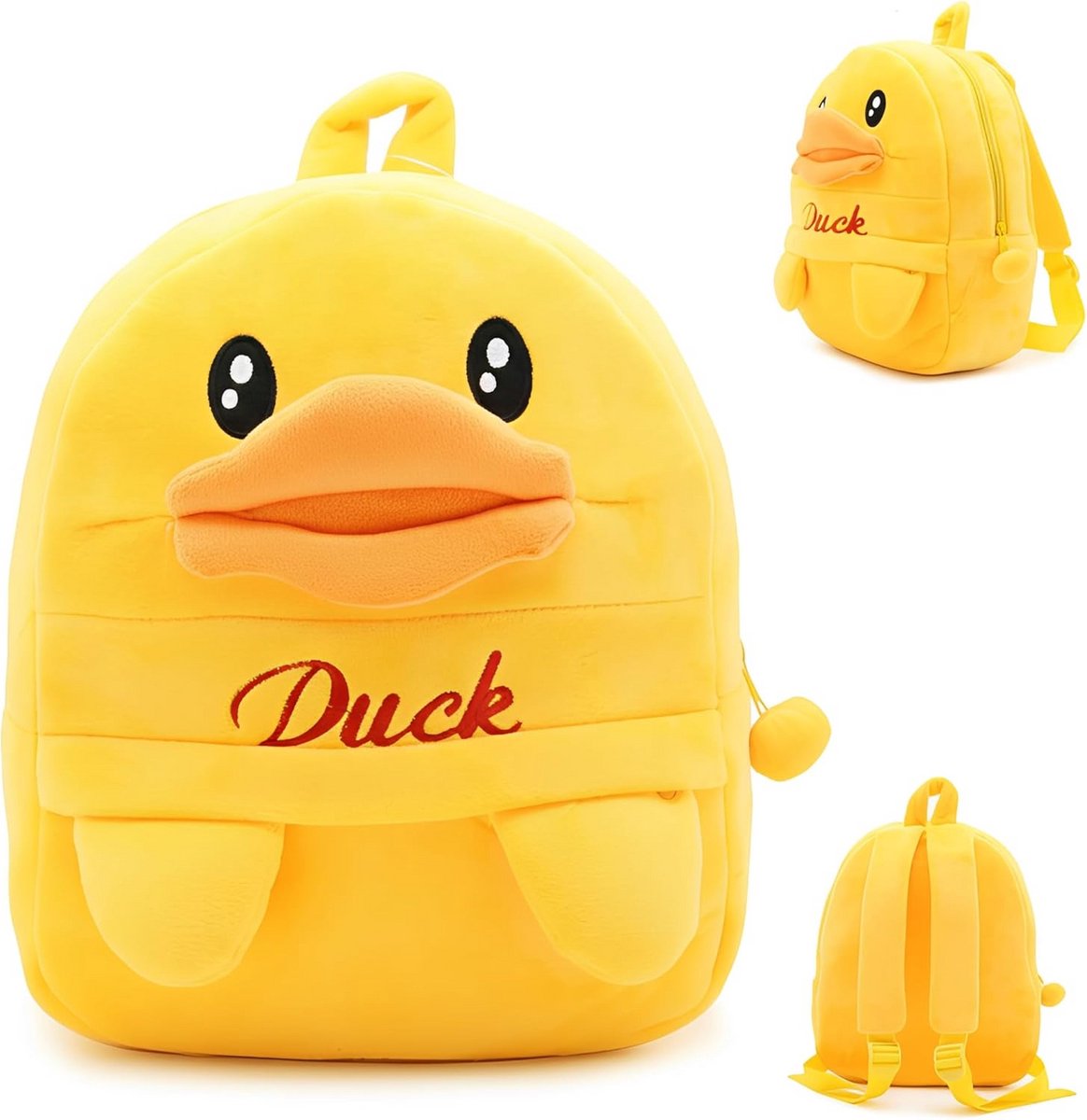 Schattige Pluche Kinderrugzak Eend - Voor Peuters en Kleuters (3-5 jaar)