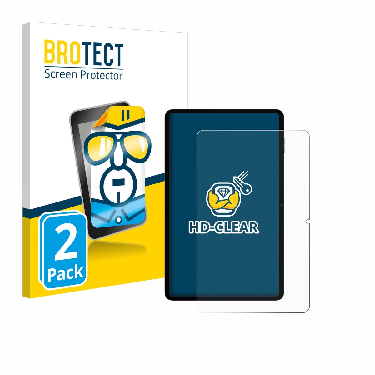 BROTECT - Screenprotector voor Blackview Tab 18 - Folie Beschermfolie transparant 2 Stuks