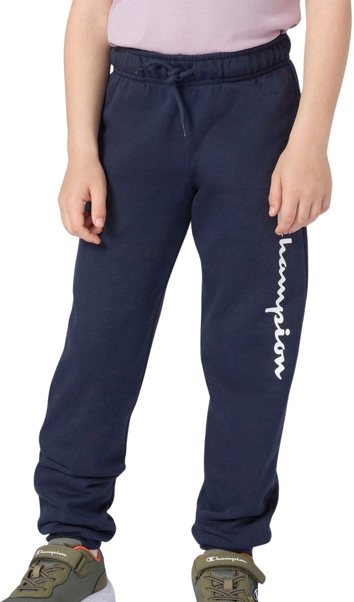 Champion Script Logo Fleece Rib Cuff Joggingbroek Junior Wit