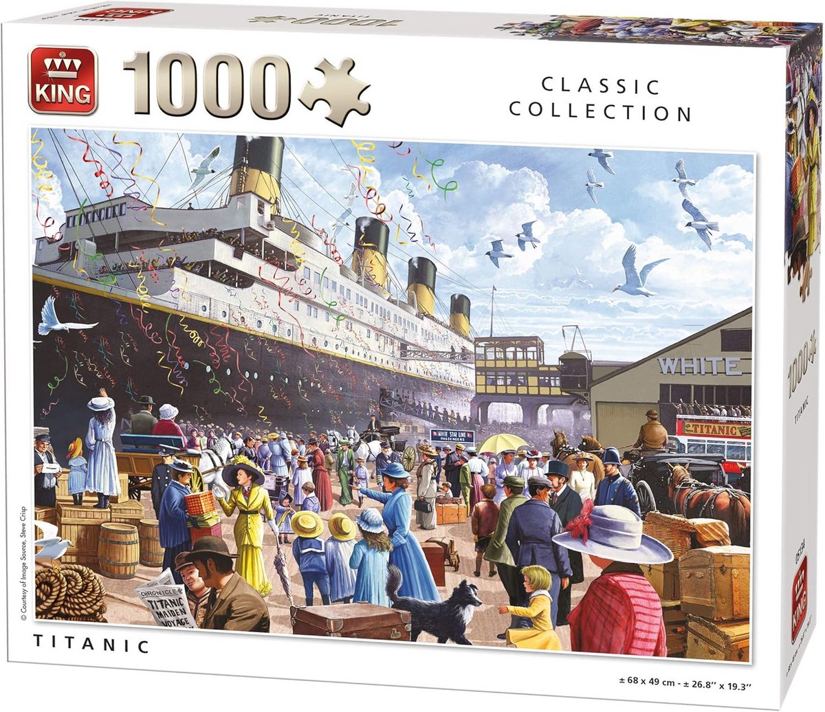Titanic Legpuzzel 1000 Stuks - Historisch Schip & Vertrek - Groot Formaat 68x49 cm
