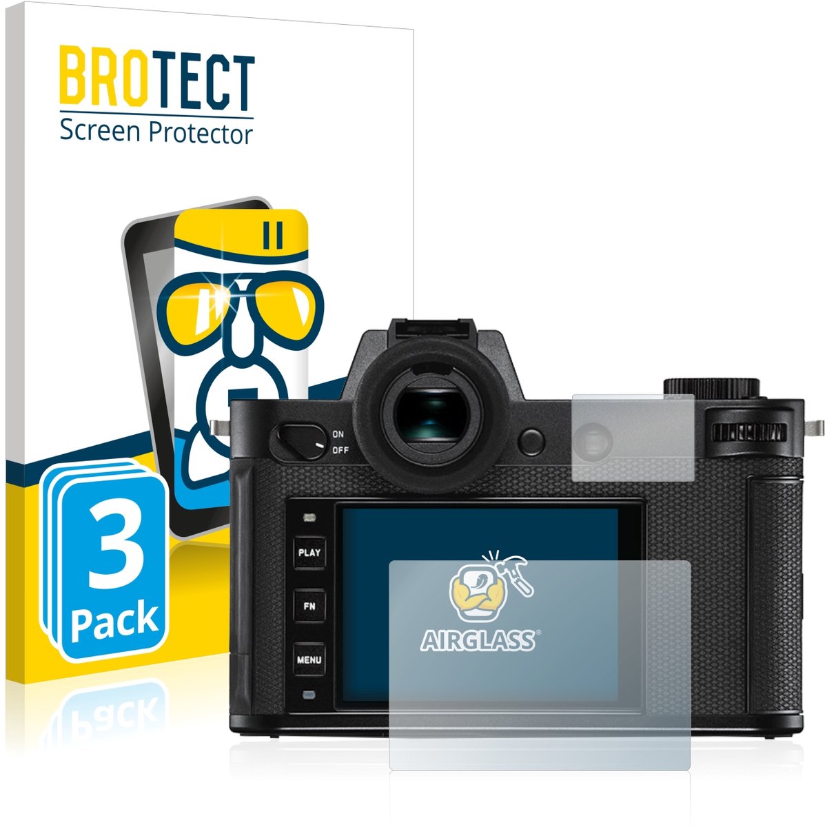 Screenprotector 3 Stuks voor Leica SL2 Beschermglas transparant