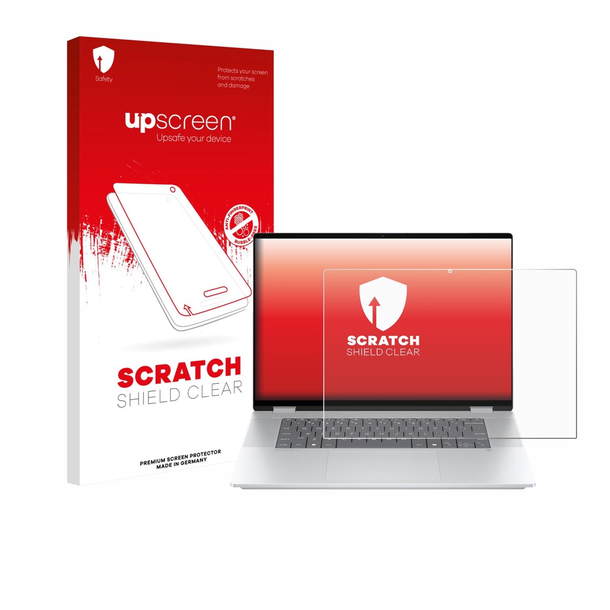 upscreen - Screenprotector voor HP OmniBook X Flip 16-aX - Folie Beschermfolie transparant