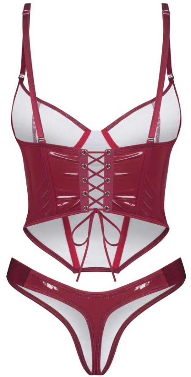 Obsessive - Redya Corset en String - Rood