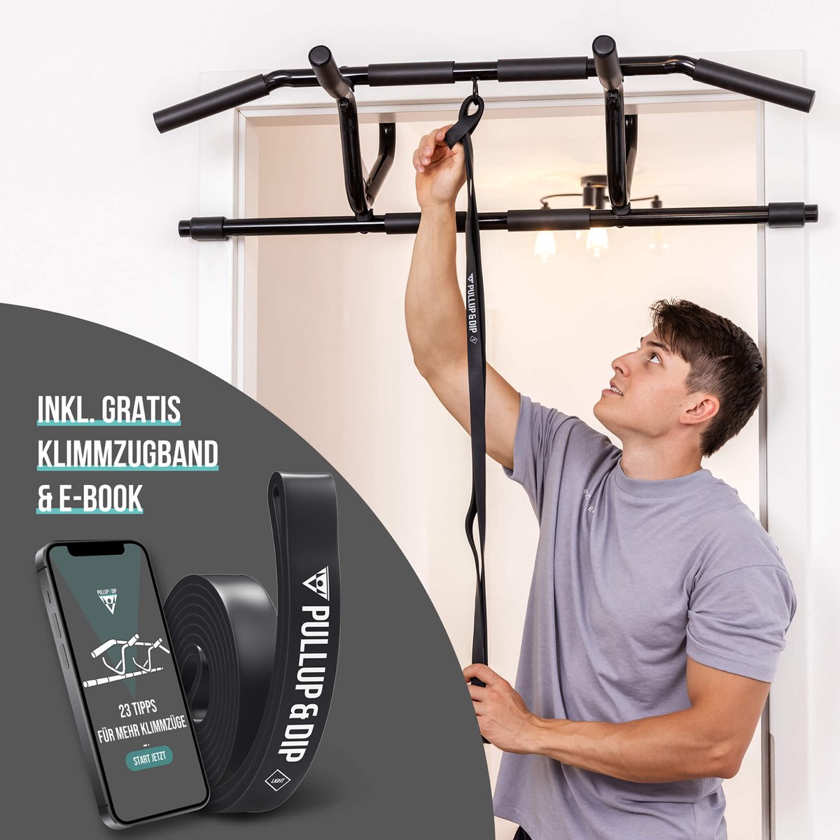 PULLUP & DIP Pro Pull-up Stang - Montage zonder boren thumbnail 7