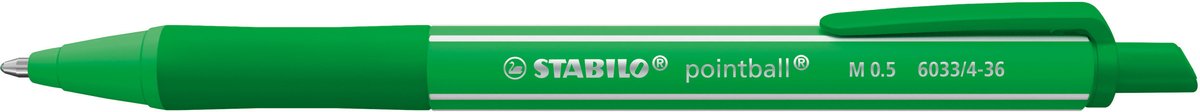 Balpen stabilo pointball colorful groen | 10 stuks