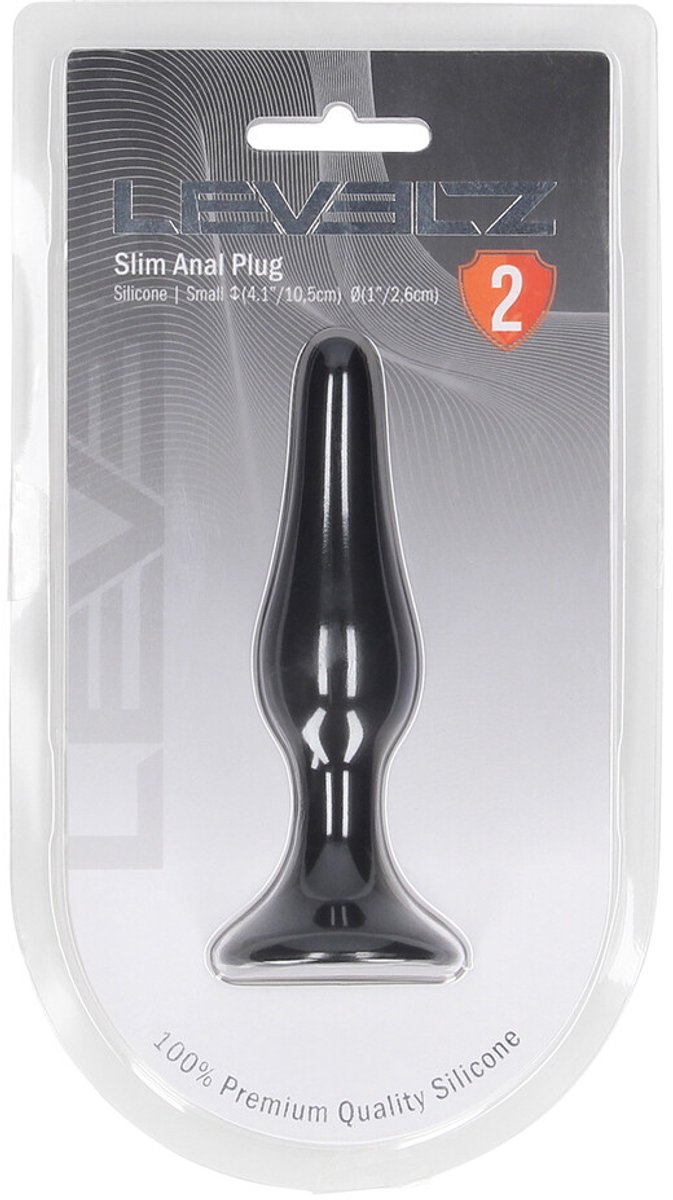 Slim Silicone Anale Plug - S - Zwart
