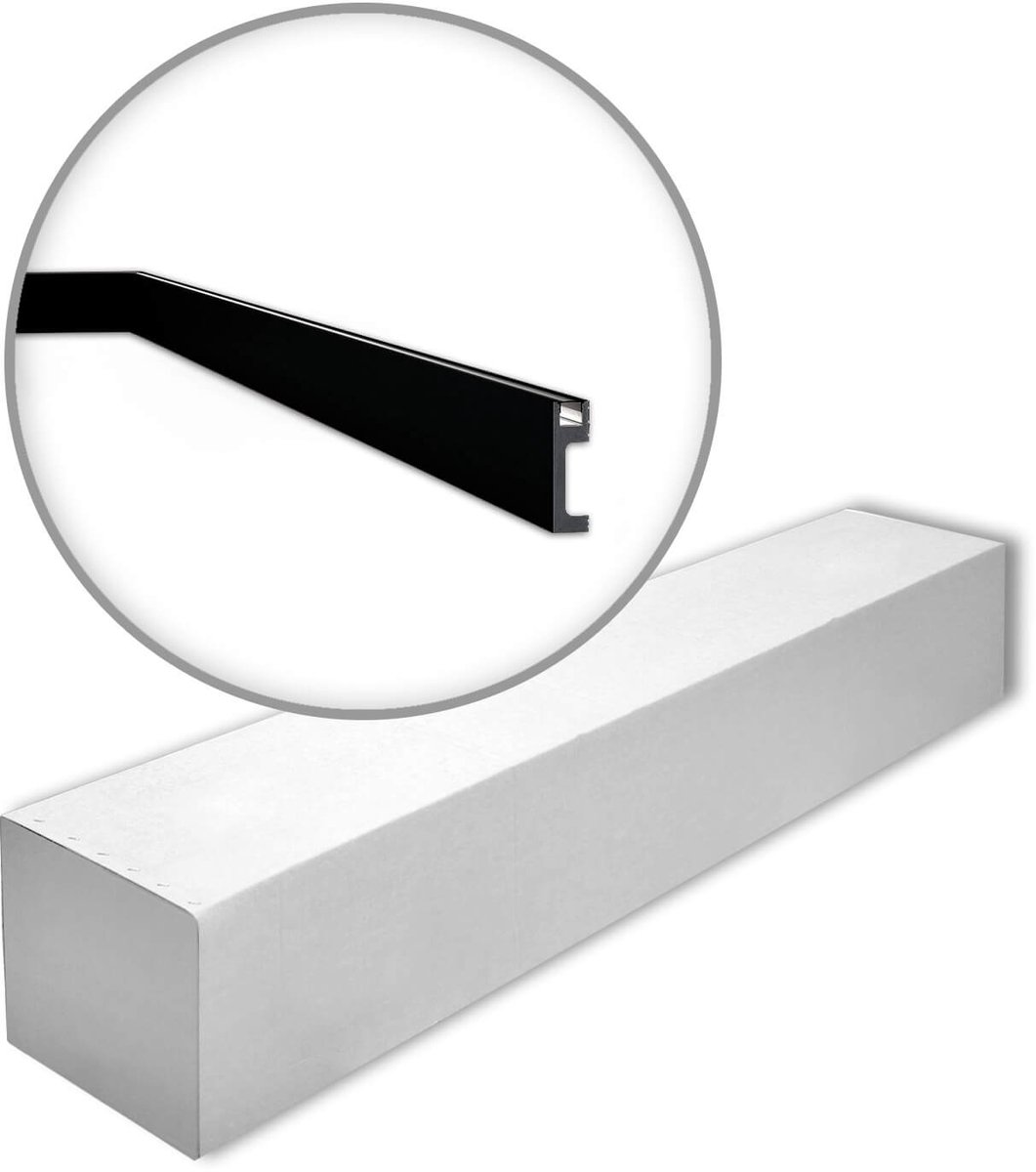 NMC IL10 BLACK-box WALLSTYL Noel Marquet 1 doos 14 stukken Plint Indirecte verlichting modern design zwart | 28 m