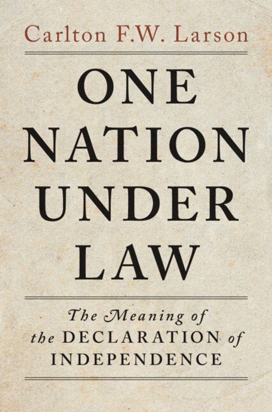 One Nation Under Law - cover