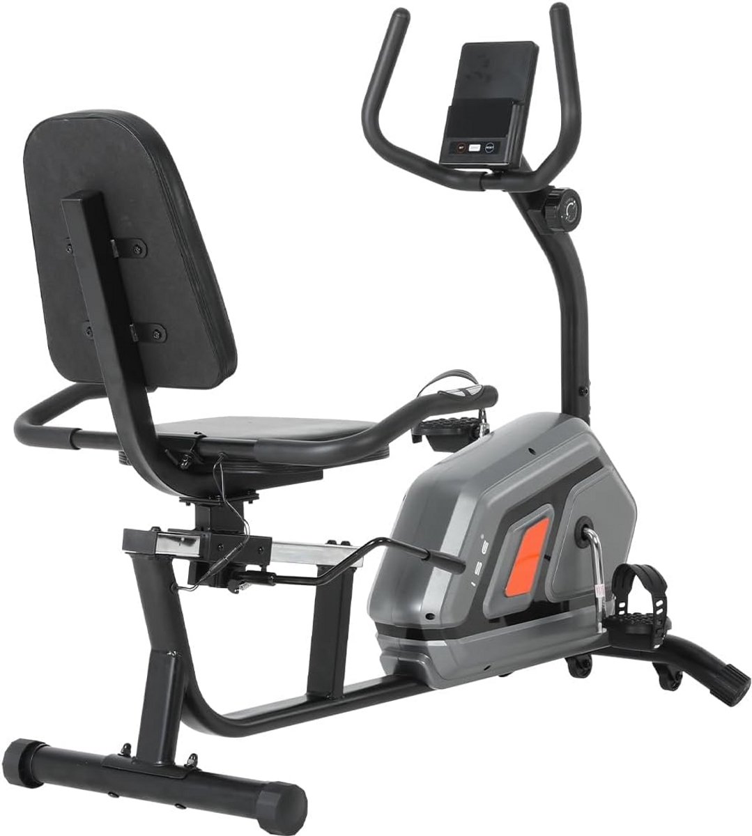 Magnetische Ligfiets Hometrainer met Rugleuning - Stil, LCD-display en 8 Weerstandsniveaus