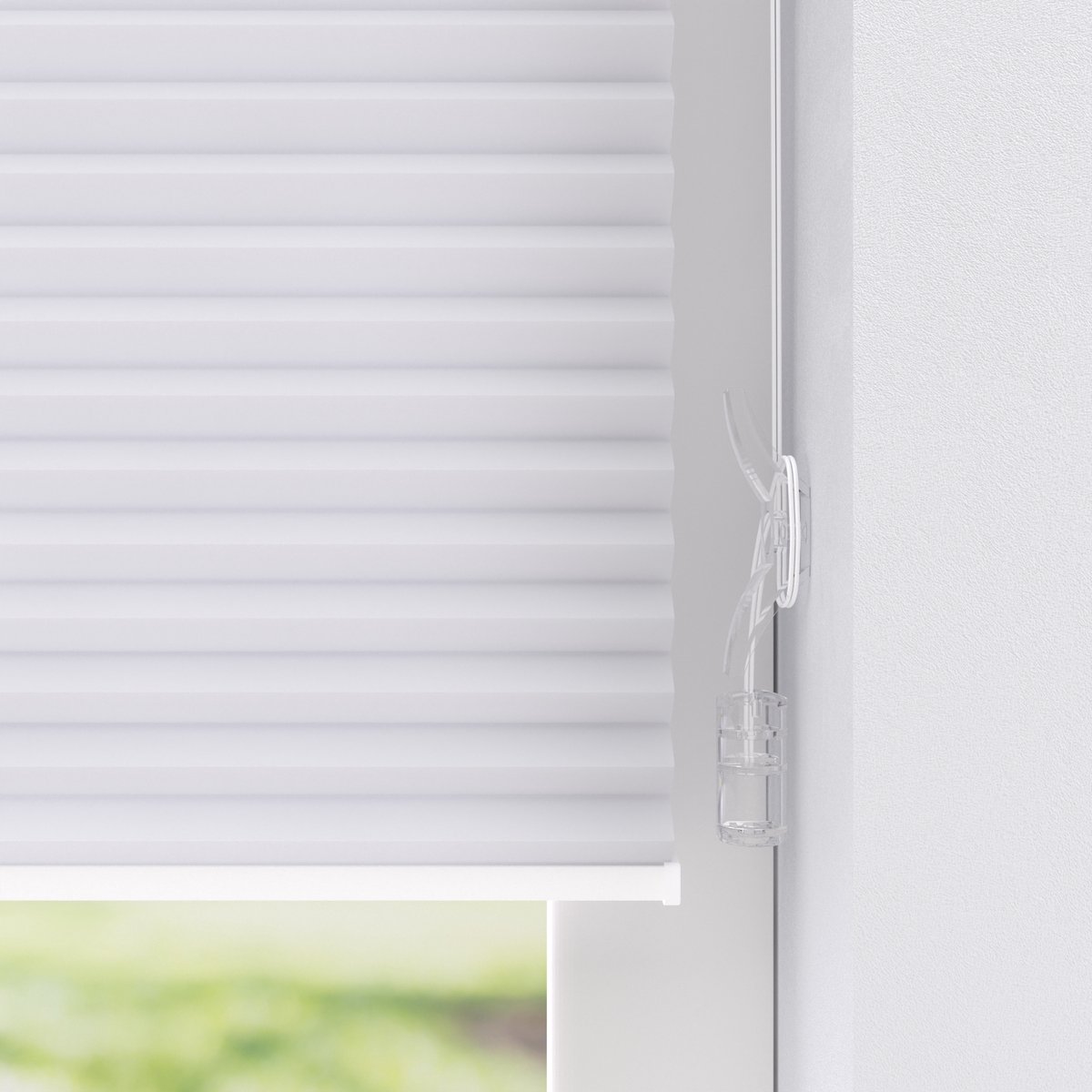Dutchblinds - Plisségordijnen - lichtdoorlatend - Wit - 120 x 250 cm - Raamdecoratie op maat