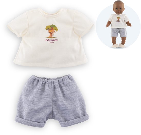 Corolle poppenoutfit T-shirt en korte broek Kleine Ontdekker 30cm. van Merkloos — afbeelding 3